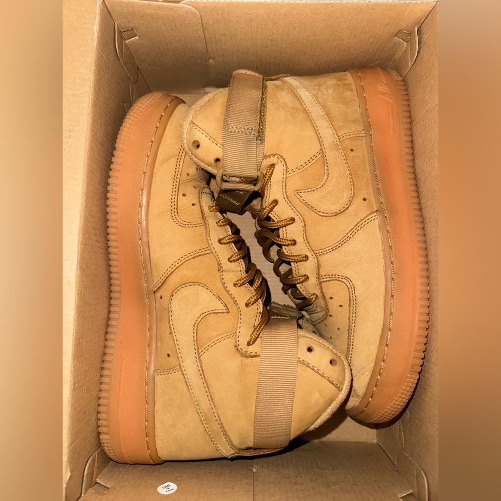 Nike Wheat Flax Airforce 1 high top